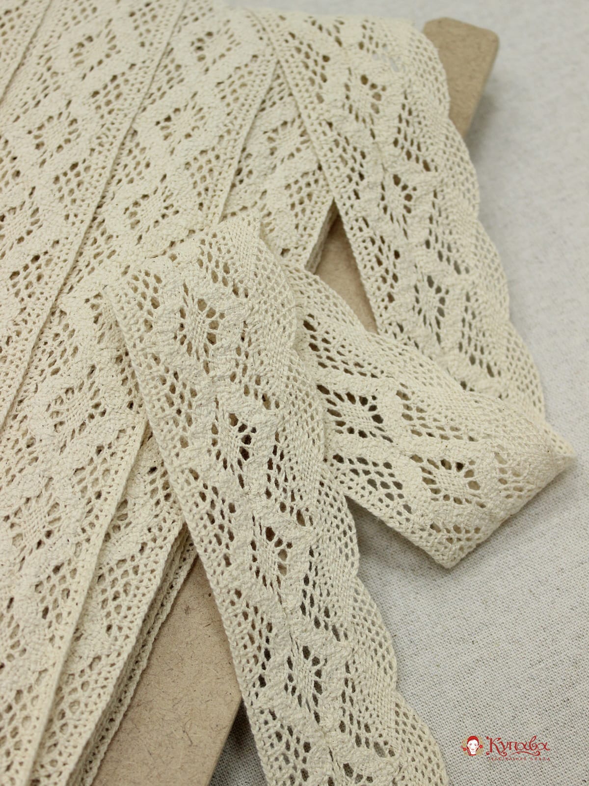 Кружево цв.суровый, ш.50мм, хлопок-100%