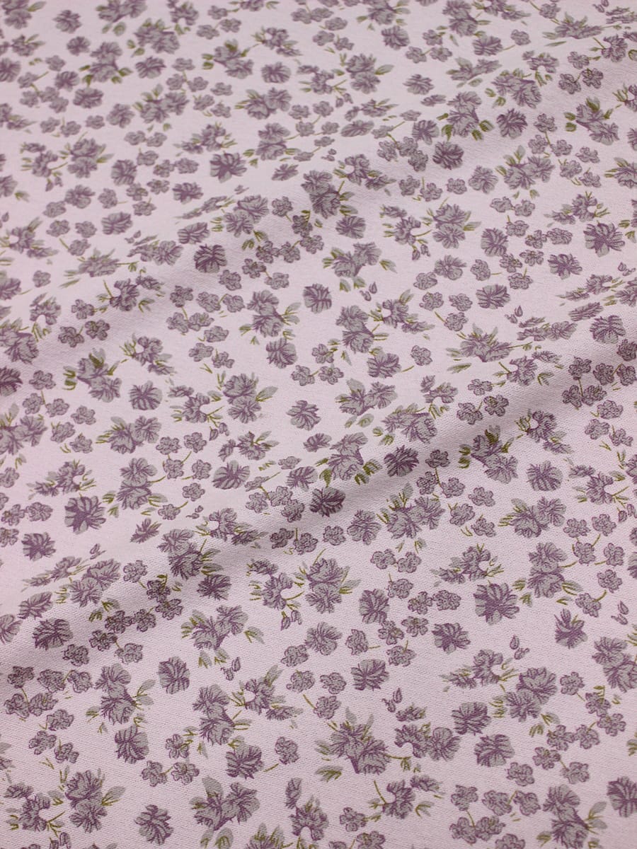 Теплый хлопок "Элиса" цв.бл.розово-сиреневый/сиреневый, ш.1.5м, хлопок-100%, 160гр/м.кв