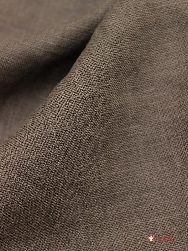 Лен костюмный с эффектом мятости цв.Темный кофейно-серый, ш.1.45м, лен-100%, 190гр/м.кв