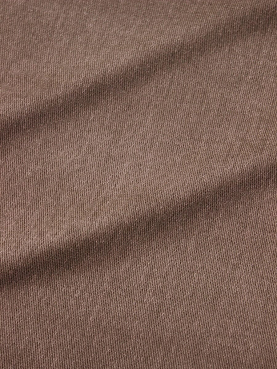 Мерный лоскут(ткань в отрезах) - Джинс с ворсом цв.Коричневый винтаж-2, ш.1.5м, хлопок-100%, 330гр/