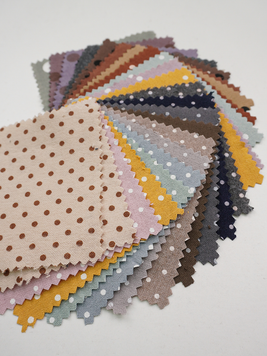 Комплект образцов "Теплый хлопок горох" №1