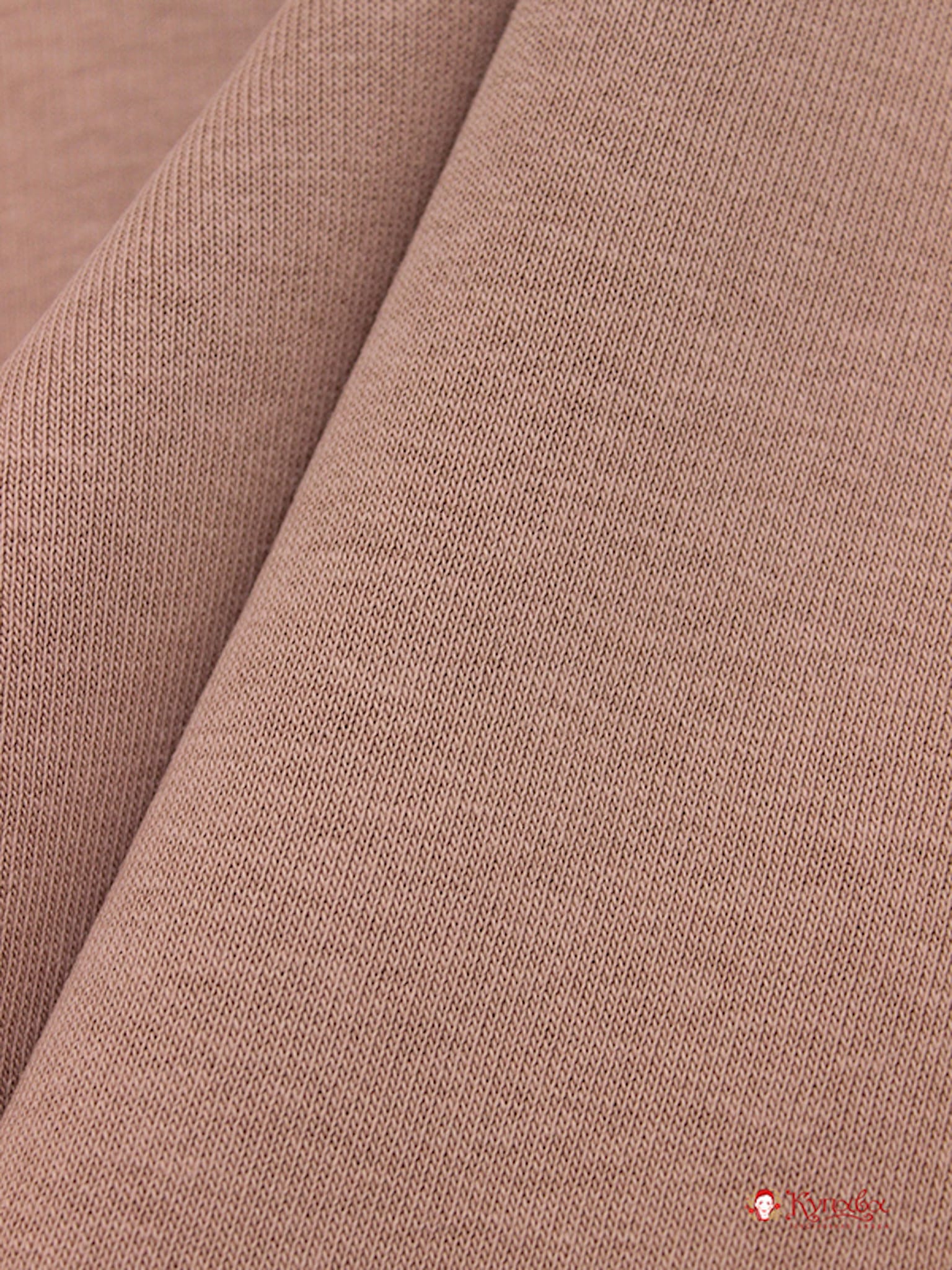 Мерный лоскут(ткань в отрезах)Футер 2-х нит. начес цв.Темный бежево-розовый, ш.2.14м (1.07м*2, чулок), Карде/Ое, хл-90%, п/э-10%