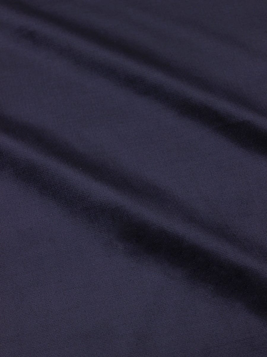 Бархат (жемчужный) цв.Темно-чернильный, ш.1.4м, хлопок-95%, лайкра-5%, 270гр/м.кв