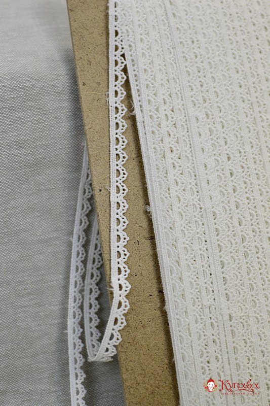 Кружево цв.слоновая кость, ш.10мм, хлопок-100%