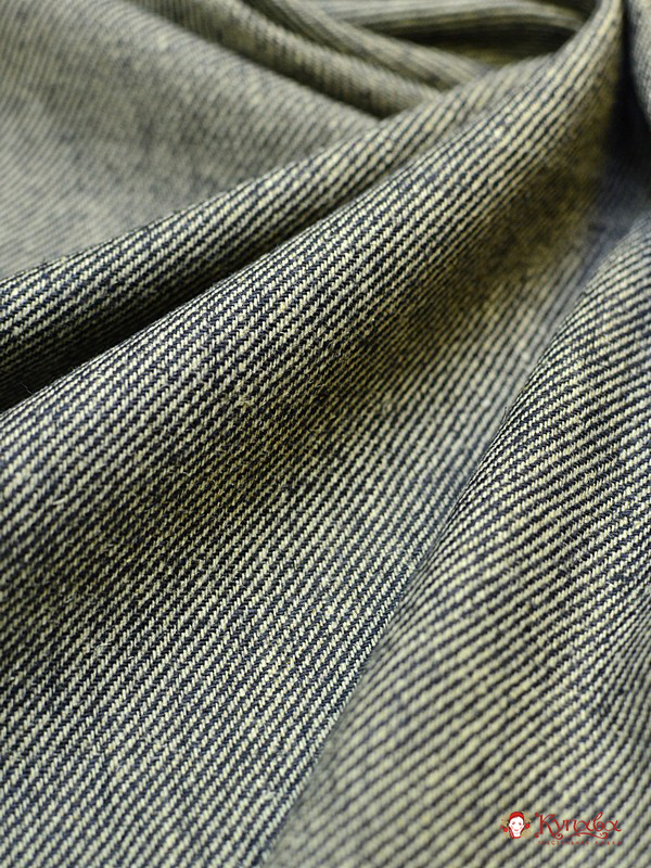 Лен костюмный пестротканый "Чернильная саржа", ш.1.45м, лен-100%, 320гр/м.кв