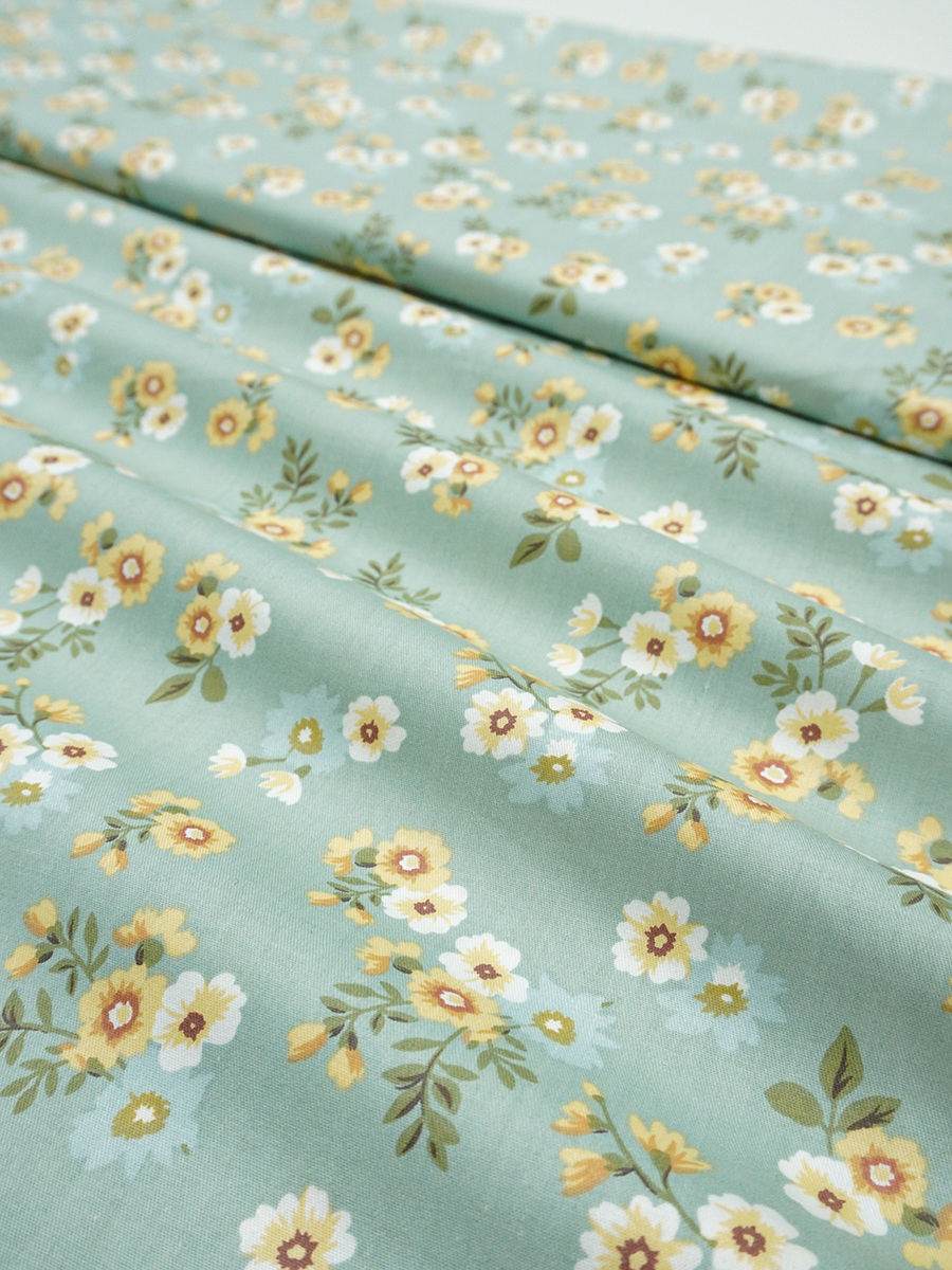 Сатин "Луговые букетики", ш.1.60м, хлопок-100%, 110гр/м.кв