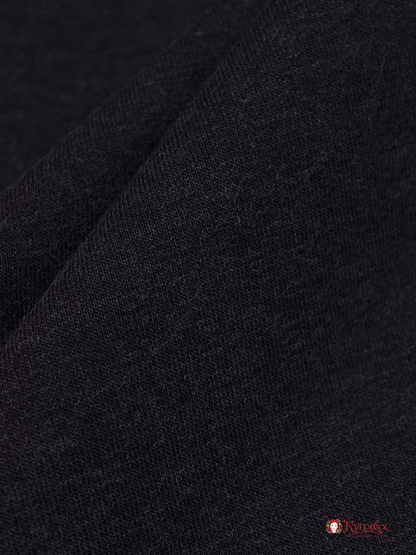 Футер 2-х нит. начес цв.Черный графит (меланж) с лиловым оттенком, ш.2.14м(1.07м*2, чулок), Карде/Ое