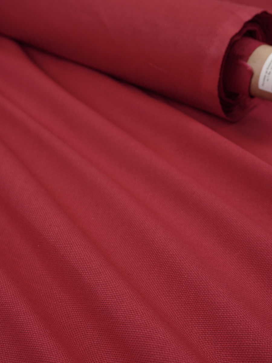 Мерный лоскут (ткань в отрезах) Рогожка цв.Бордово-малиновый, СОРТ2, ш.1.5м, хлопок-100%, 160гр/м.кв