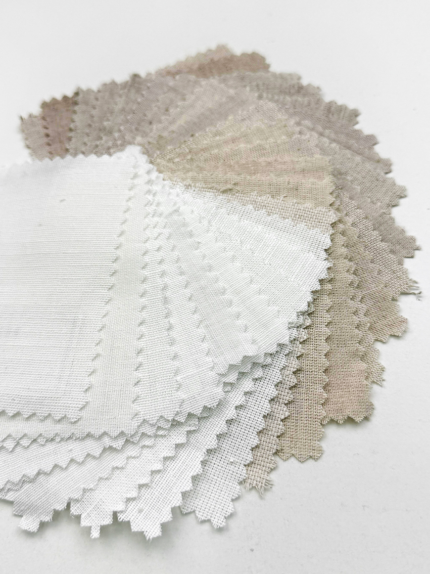 Комплект образцов "Полулен цв.белый, цв.суровый" №1