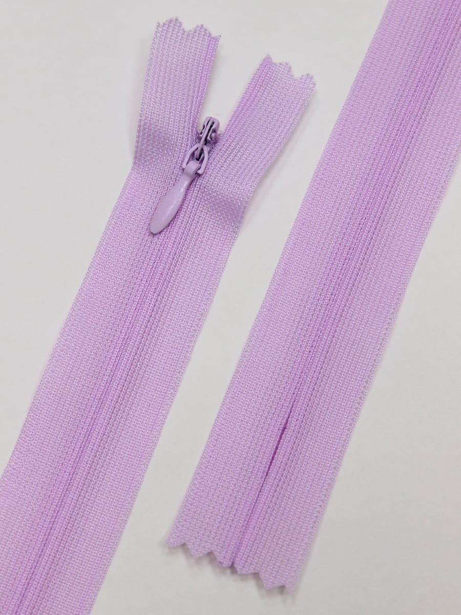 Молния потайная н/р цв.светлый сиренево-розовый, 20см, нейлон