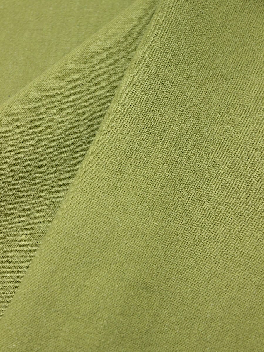 Мерный лоскут (ткань в отрезах) Крапива Рами (Ramie) с хлопком цв.Оливково-зеленый, ш.1.4м, крапива-50%, хлопок-50%, 220гр/м.кв