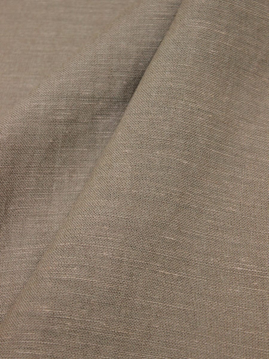 Лен с вискозой с эффектом мятости цв.Светло-кофейный с оливковым оттенком,  ш.1.45м