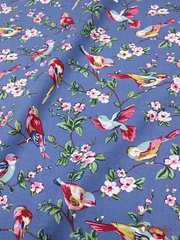 Интерьерный хлопок "Идиллия" цв.джинс, ш.1.5м, хлопок-100%, 250гр/м.кв