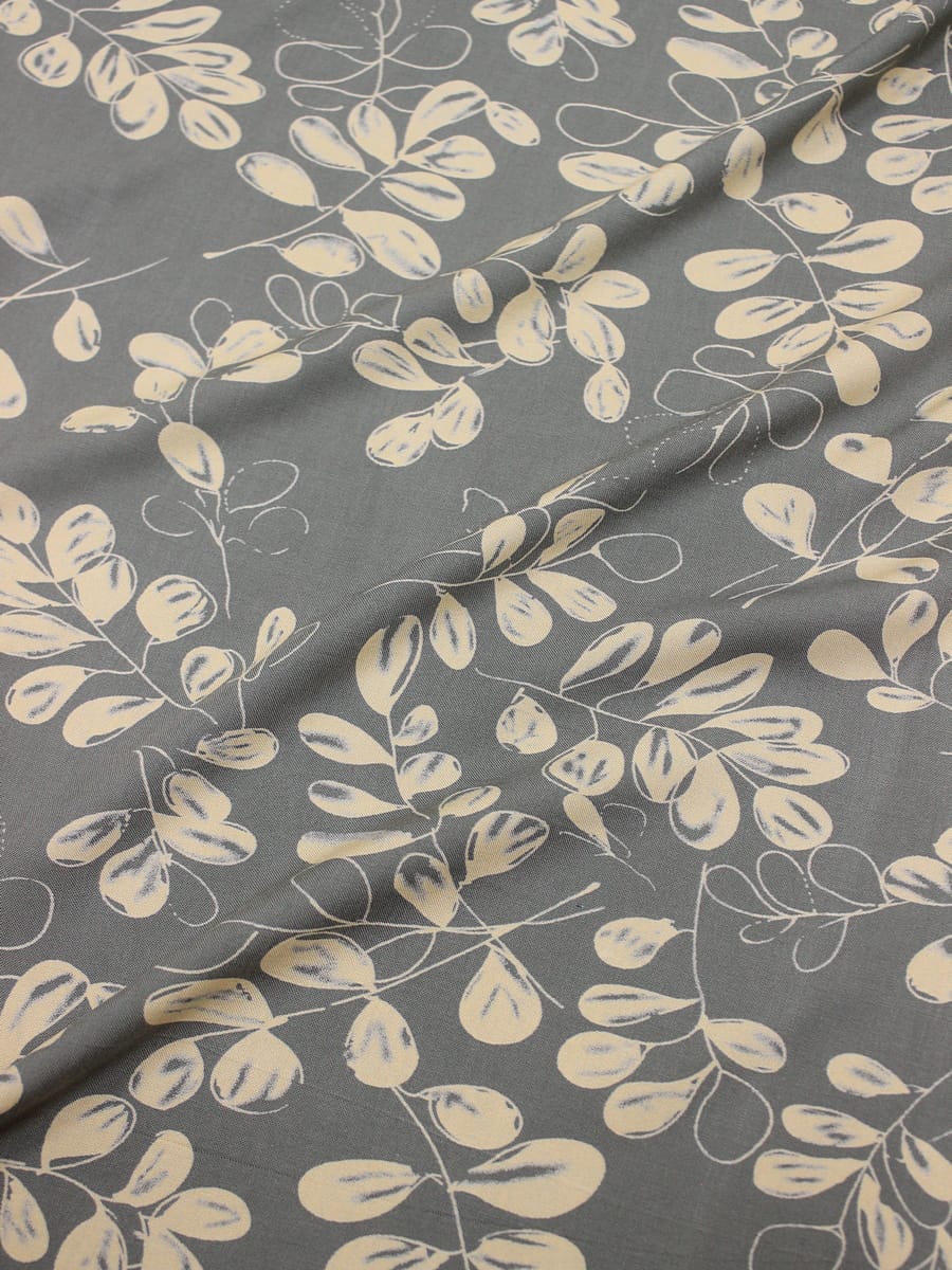 Штапель Премиум "Дыхание осени" цв.шалфей, СОРТ2, ш.1.46м, вискоза-100%, 115гр/м.кв