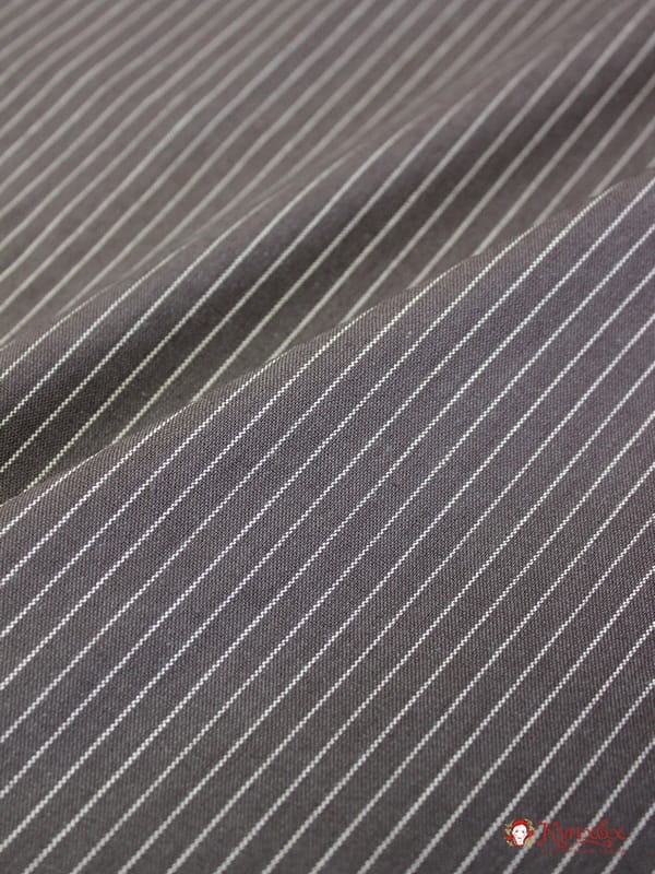 БРАК(цена снижена)Пестрядь "Средняя полоска на серо-коричневом", ш.1,42м, хл-95%, п/э-5%, 165гр/м.кв