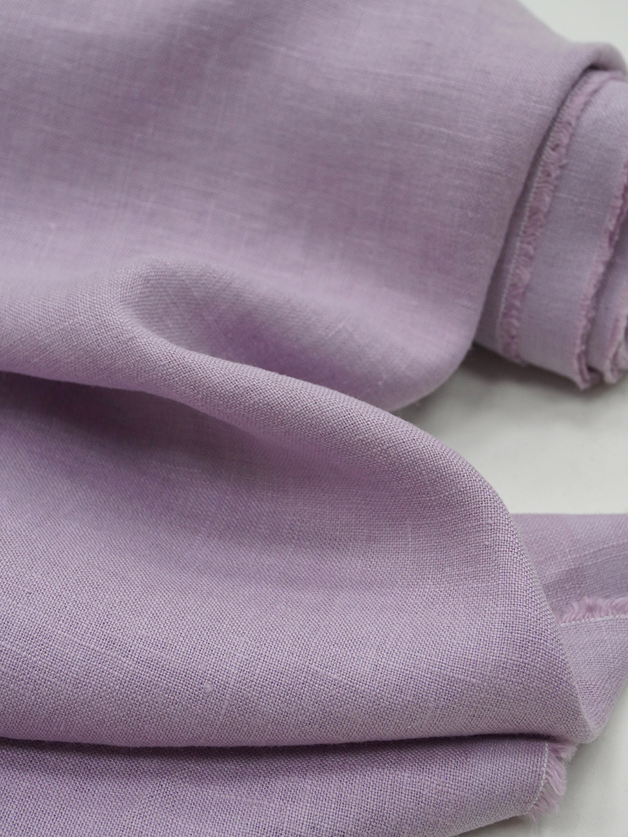 Лен костюмный с эффектом мятости цв.Светло-сиреневый, ш.1.45м, лен-100%, 180гр/м.кв