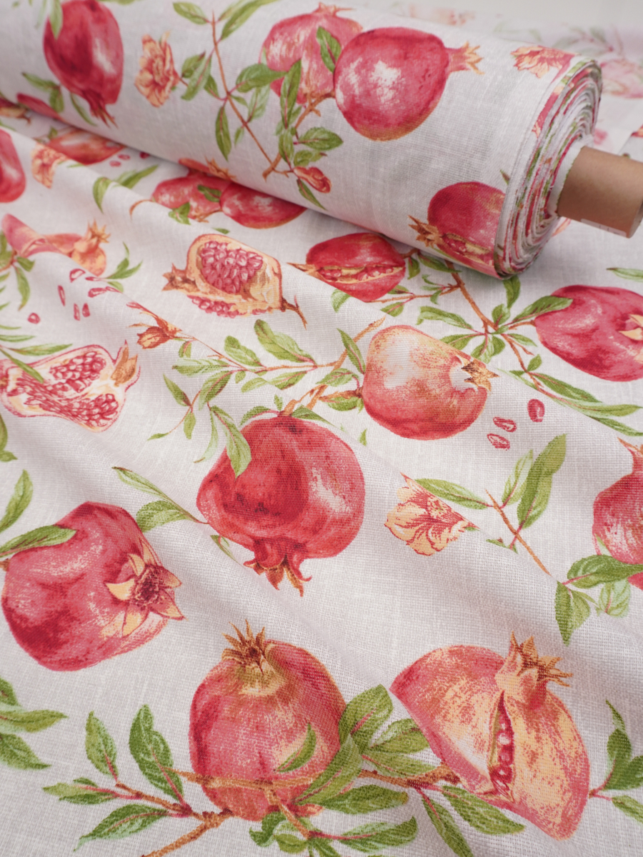 Рогожка "Сочный гранат" цв.серый, ш.1.5м, хлопок-100%, 150гр/м.кв