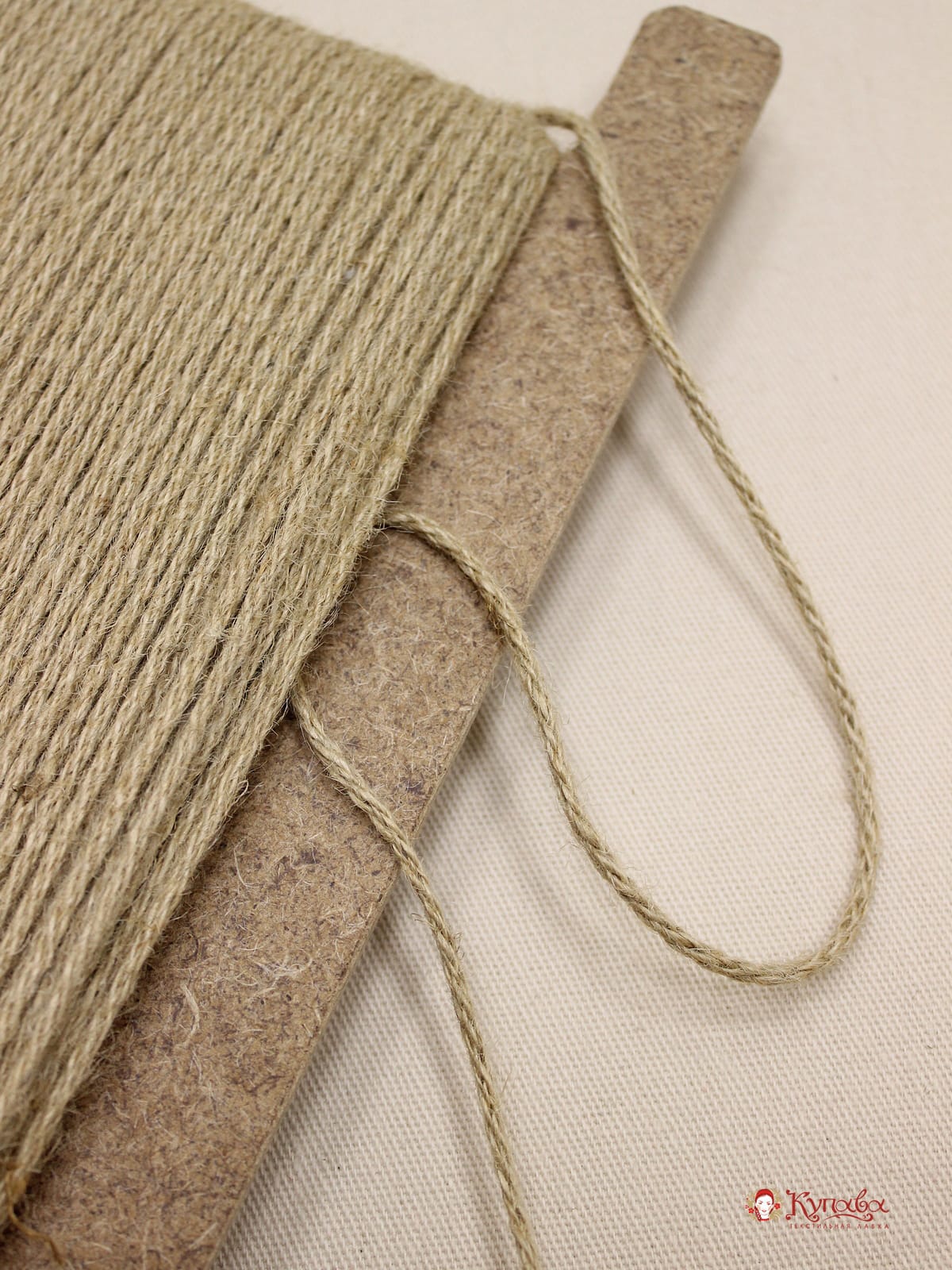 Шнур джутовый плетеный, 3мм, джут-100%