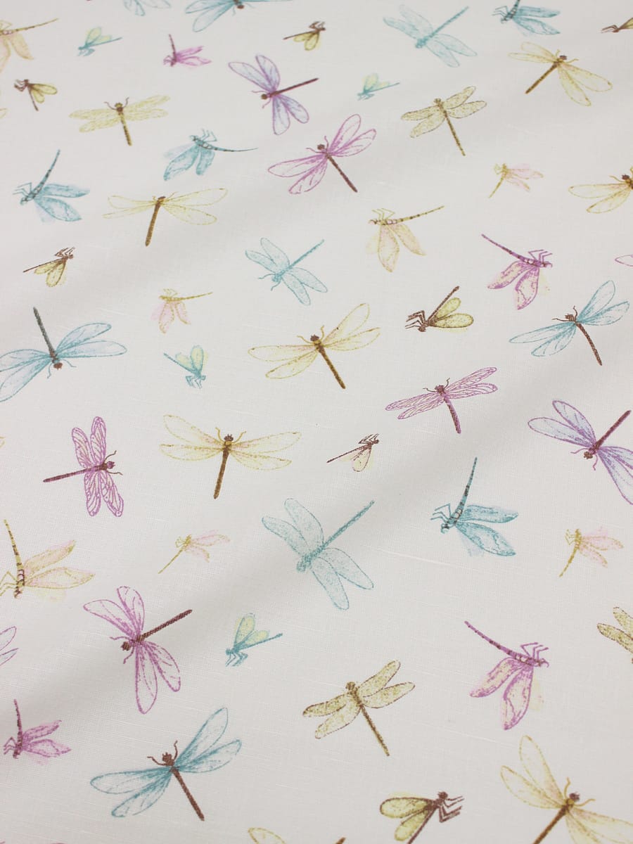Полулен "Волшебные стрекозы", ш.2.2м, лен-30%, хлопок-70%, 140гр/м.кв