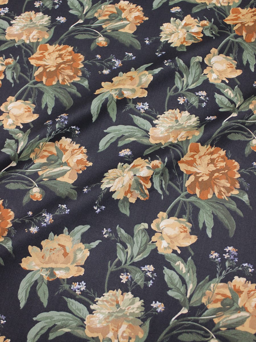 Сатин "Лорея" цв.черный, ш.1.60м, хлопок-100%, 110гр/м.кв