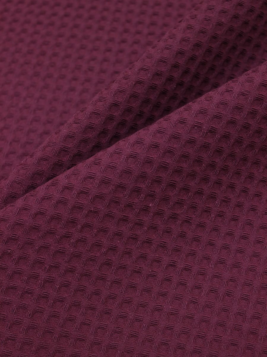 Вафельное премиум-полотно "Italy" цв.Лилово-свекольный, ш.1.5м, хлопок-100%, 240гр/м.кв