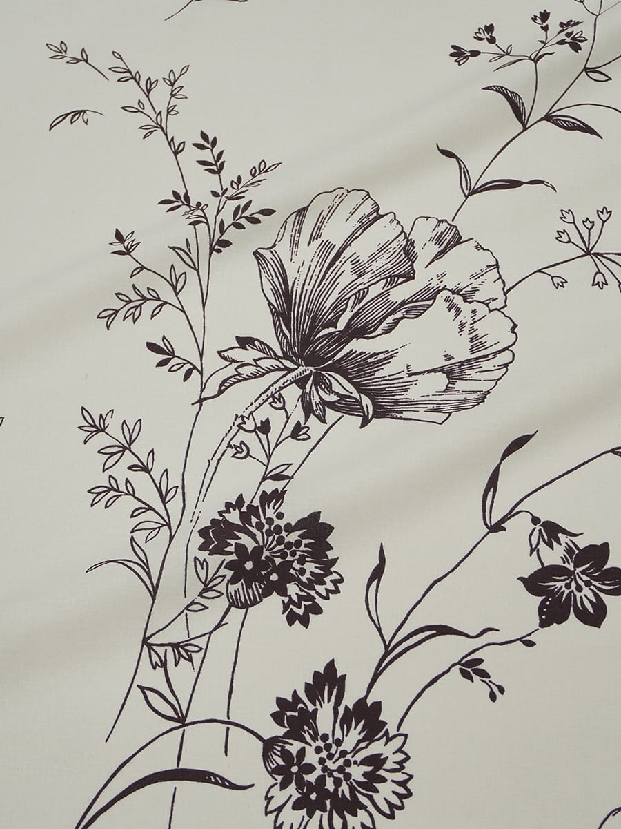 Поплин "Цветалина" цв.св.бежево-серый, (комп), ш.2.2м, хлопок-100%, 110гр/м.кв