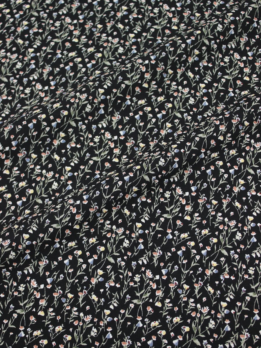 Штапель "Милолика" цв.черный, ш.1.45м, вискоза-100%, 90гр/м.кв