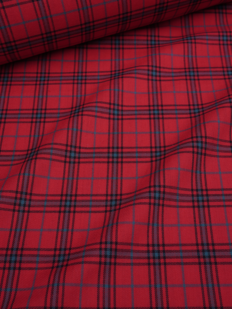 Пестрядь "Клетка" цв.темно-красный/черный, ш.1.45м, хлопок-100%, 110гр/м.кв