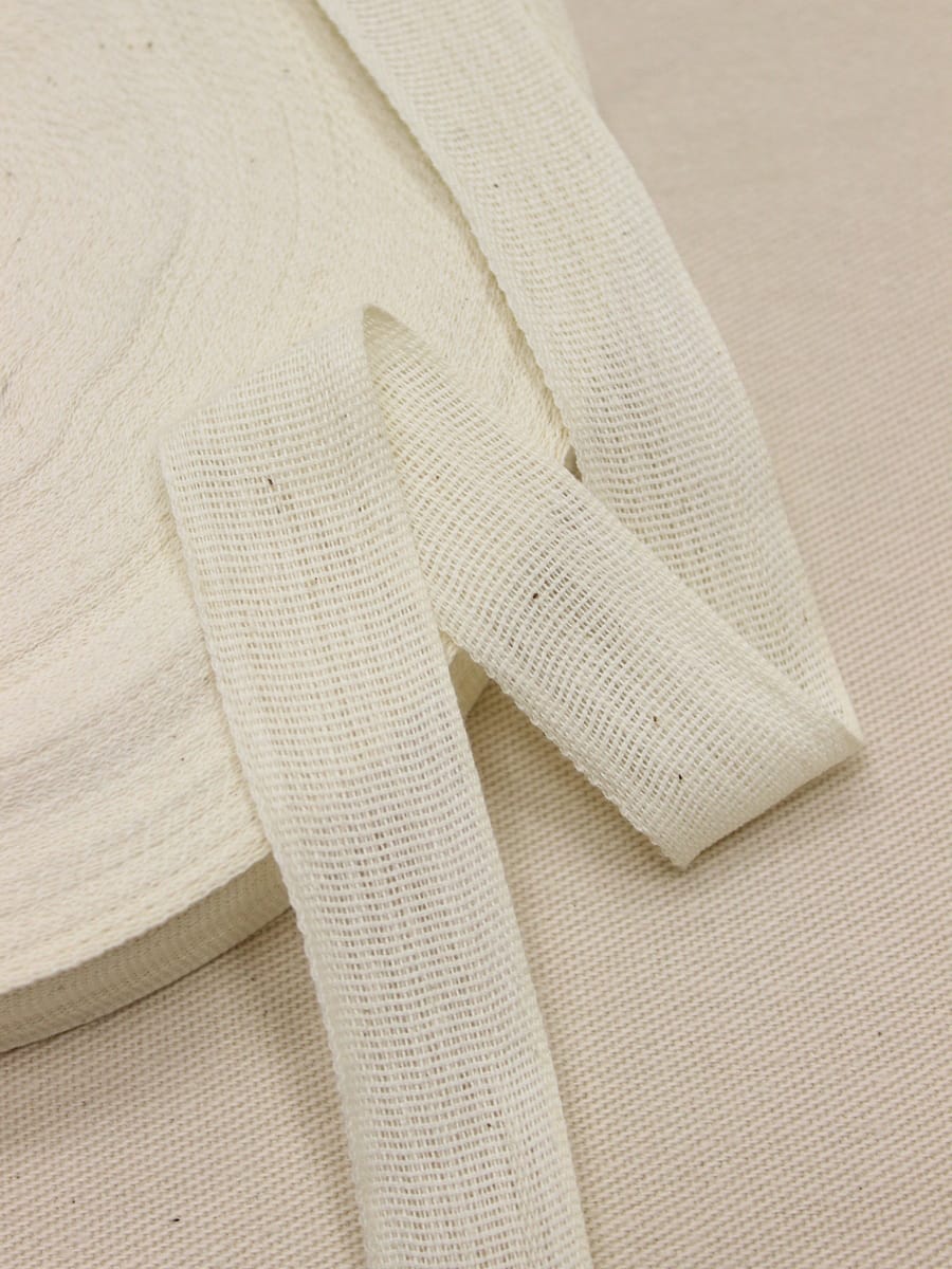 Лента тафтяная цв.суровый, ш.25мм, хлопок-100%