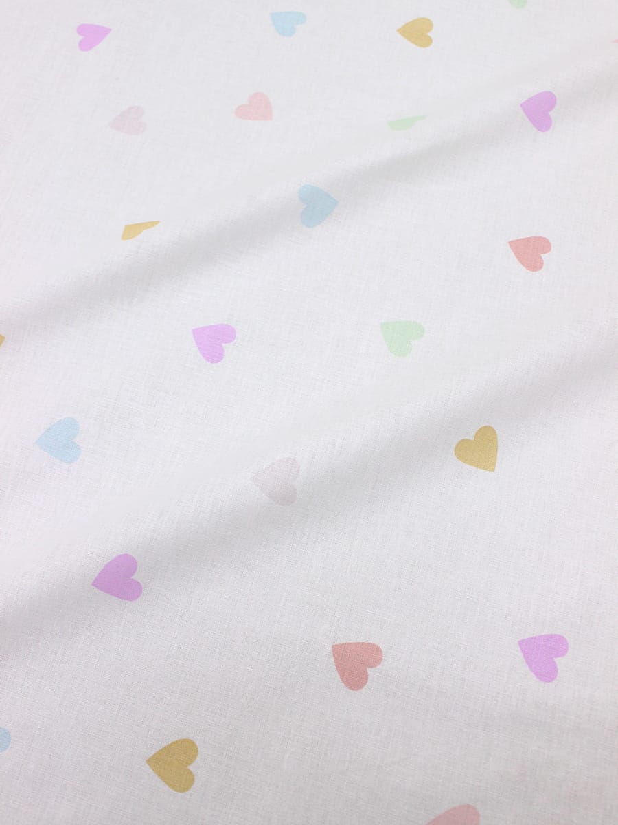 Перкаль "Симпатия - сердечки", (комп), ш.2.2м, хлопок-100%, 110гр/м.кв