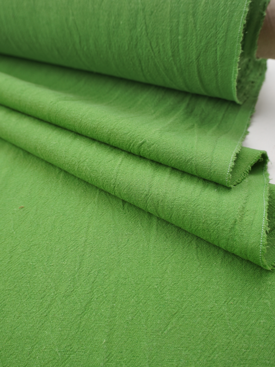 Крапива Рами (Ramie) с хлопком цв.Темно-салатовый, ш.1.4м, крапива-50%, хлопок-50%