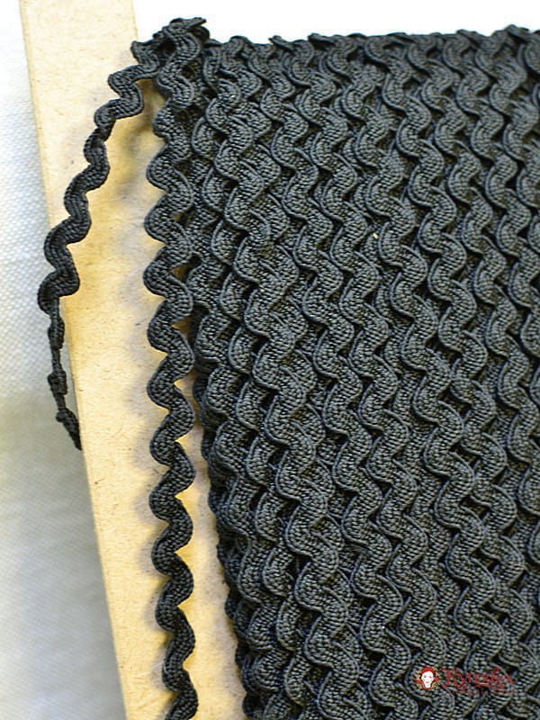 Вьюнчик цв.черный с зеленым оттенком, 10мм, п/э-100%