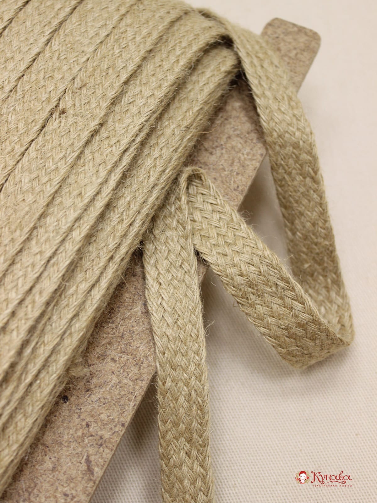 Тесьма плетеная, 22мм, джут-100%