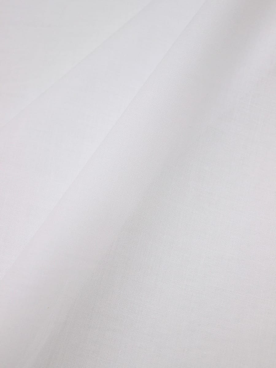 Батист цв.Белый (отбеленный), ш.1.5м, хлопок-100%, 80гр/м.кв#009037