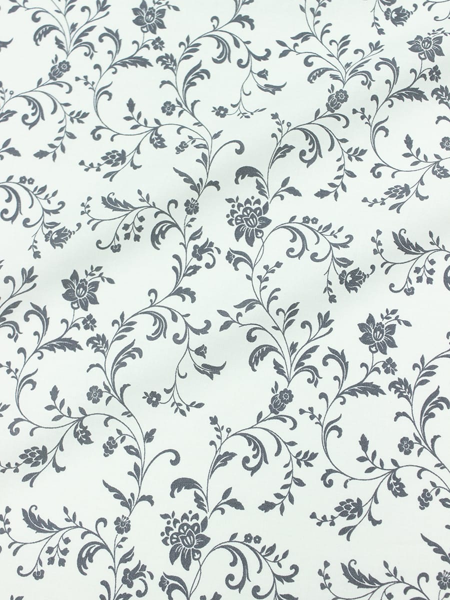 Бязь "Райские веточки" цв.белый, ГОСТ, ш.2.2м, хлопок-100%, 142гр/м.кв