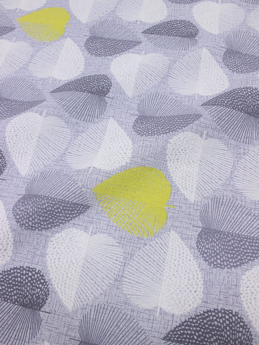 Мерный лоскут(ткань в отрезах) - Рогожка "Геометрические листочки", ш.1.5м, хлопок-100%, 160гр/м.кв