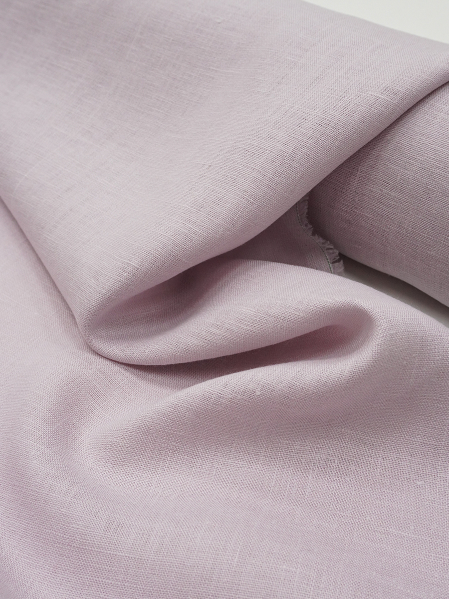 Лен костюмный с умягчением цв.Сиренево-розовый туман, ш.1.5м, лен-100%, 190гр/м.кв