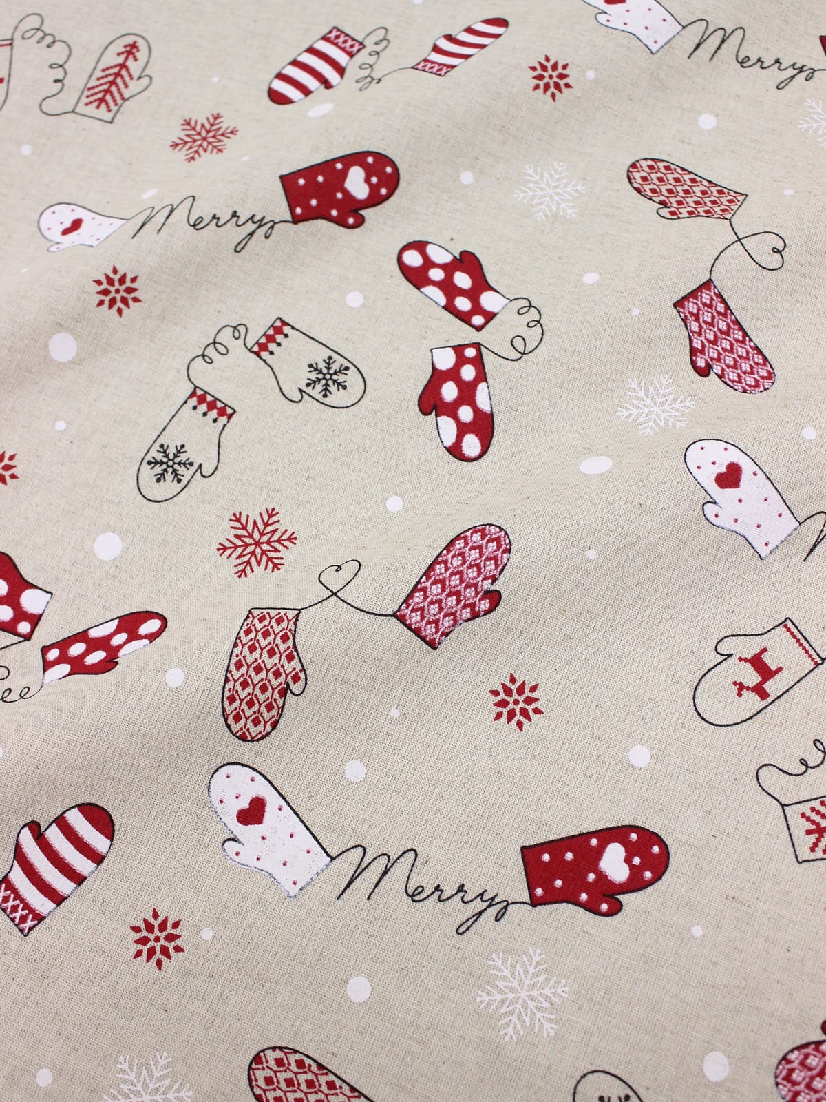 Полулен "Веселые варежки", ш.1.5м, лен-30%, хлопок-70%, 147гр/м.кв