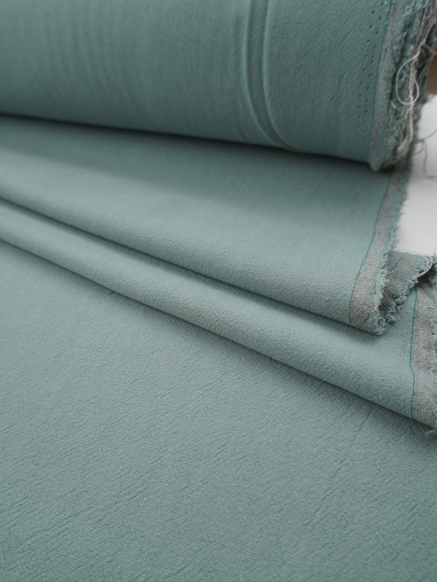 Крапива Рами (Ramie) с хлопком цв.Серо-мятная дымка, СОРТ2, ш.1.4м, крапива-50%, хлопок-50%