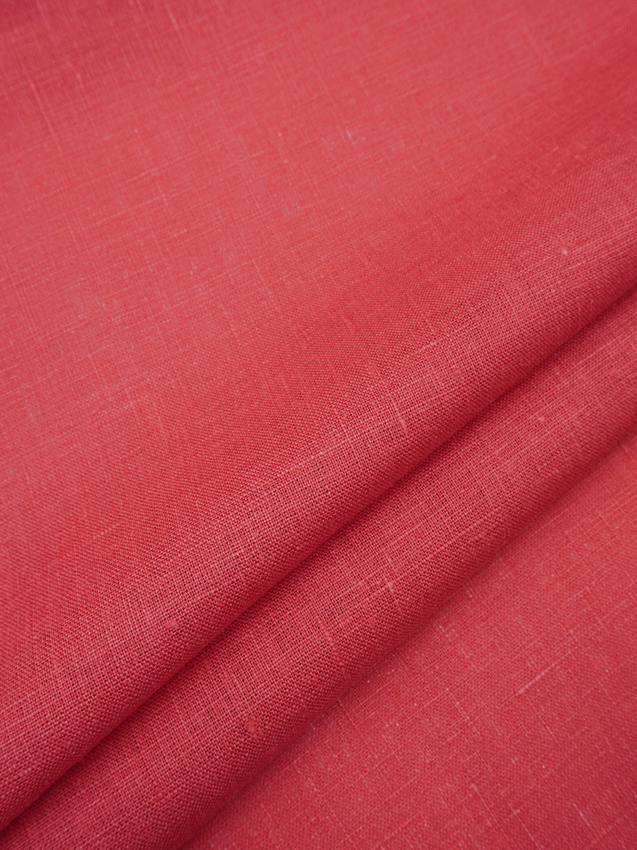 Лен костюмный с умягчением цв.Винтажно-красный, ш.1.5м, лен-100%, 190гр/м.кв