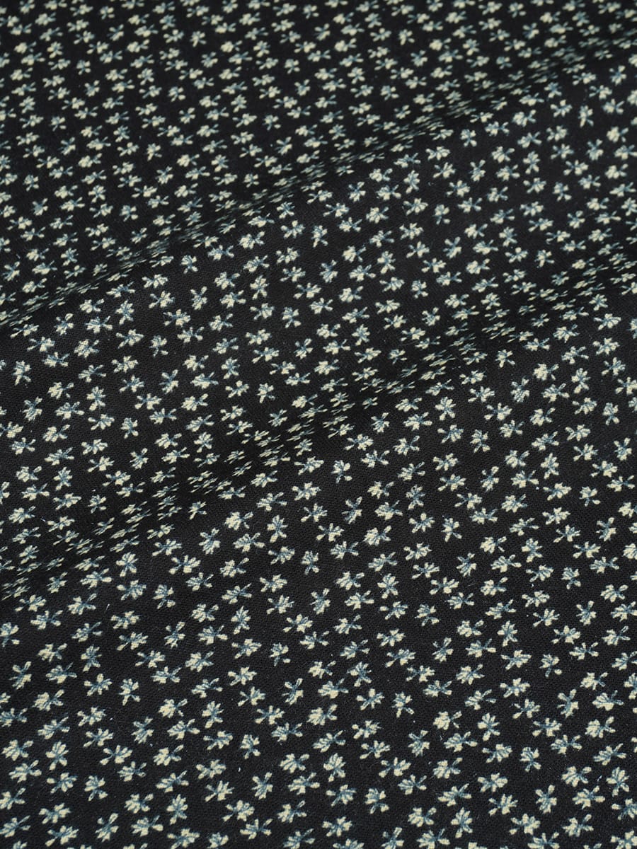 Теплый хлопок "Воздушные лютики" цв.черный, ш.1.45м, хлопок-100%, 150гр/м.кв