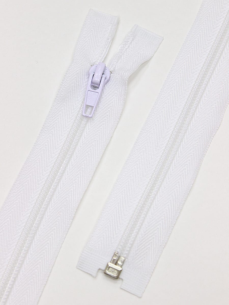 Молния спиральная №5 цв.белый, 65см