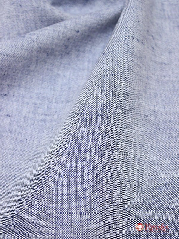 Полулен "Меланж Светлый джинс" шир.1.5 м, лен-50%, хлопок-50%, пл.150 гр/м.кв.В ОТРЕЗАХ