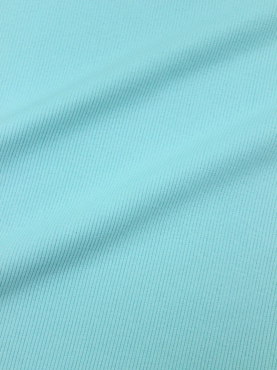 Кашкорсе цв.Нежно-бирюзовый с мятным оттенком, ш.1.2м (0.6м*2 чулок), Пенье, хлопок-95%, лайкра-5%