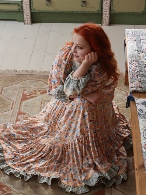 Платье из штапеля "Цветочное наслаждение"