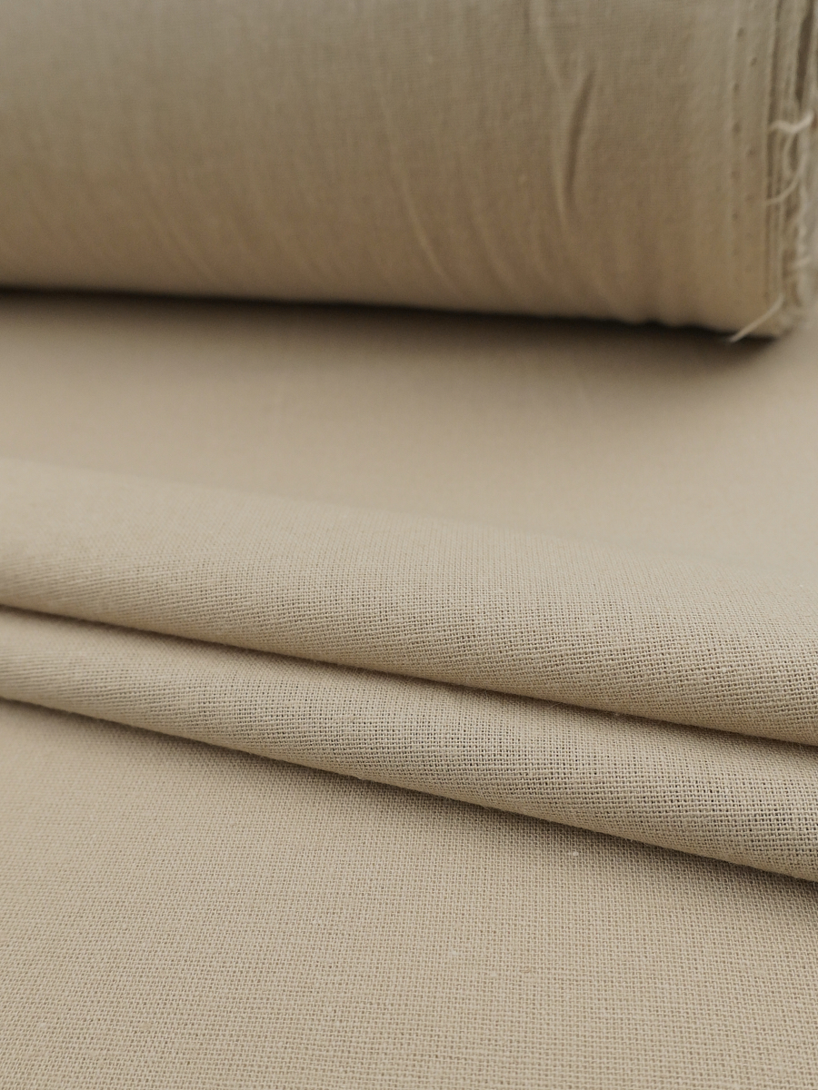 Полулен с умягчением цв.Светлый оливково-серый, ш.1.5м, лен-30%, хл-70%, 140гр/м.кв