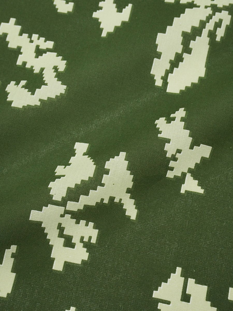 Бязь "Камуфляж - березка" цв.хаки/св.салатовый, ГОСТ,  ш.1.5м, хлопок-100 %, 125гр/м.кв