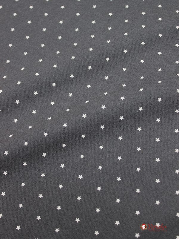 Теплый хлопок "Мелкие звезды на графите", ш.1.5м, хлопок-100%, 150гр/м.кв