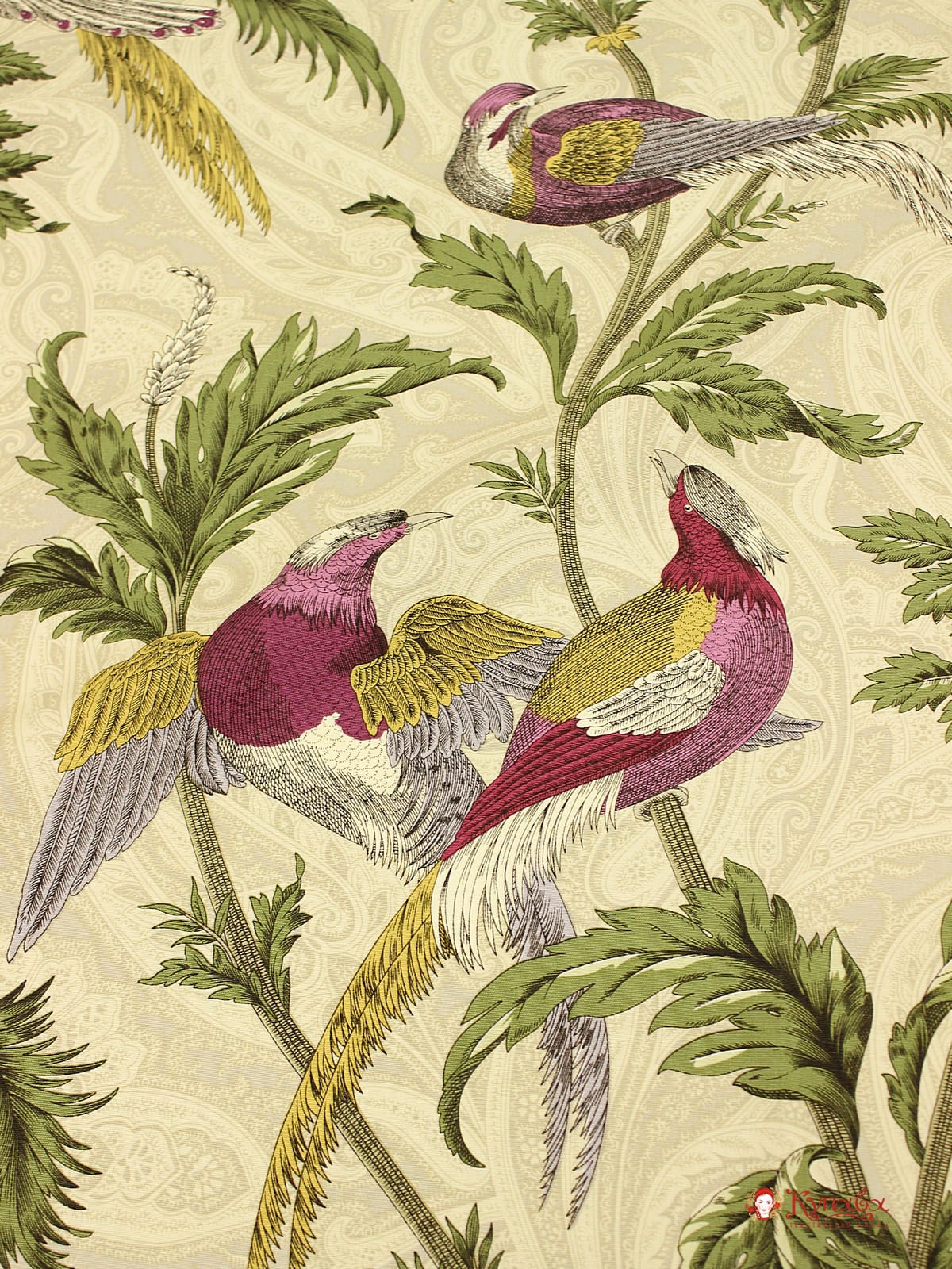 Интерьерный хлопок "Эдем" цв.светло-пшеничный, ш.1.5м,  хлопок-100%, 230гр/м.кв