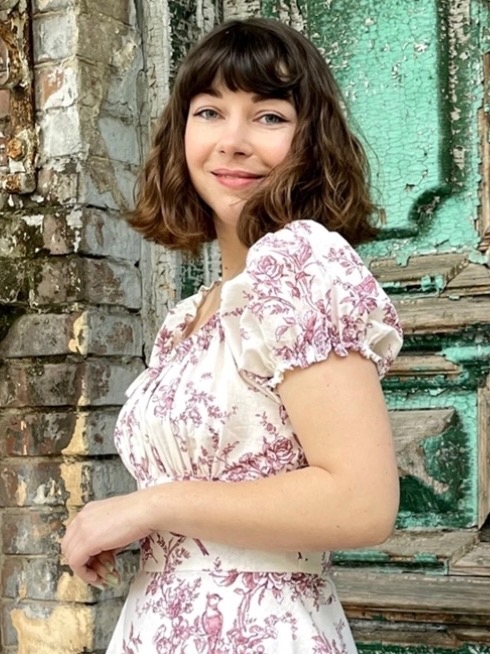 Платье из полульна "Райские птицы" в вишневом цвете